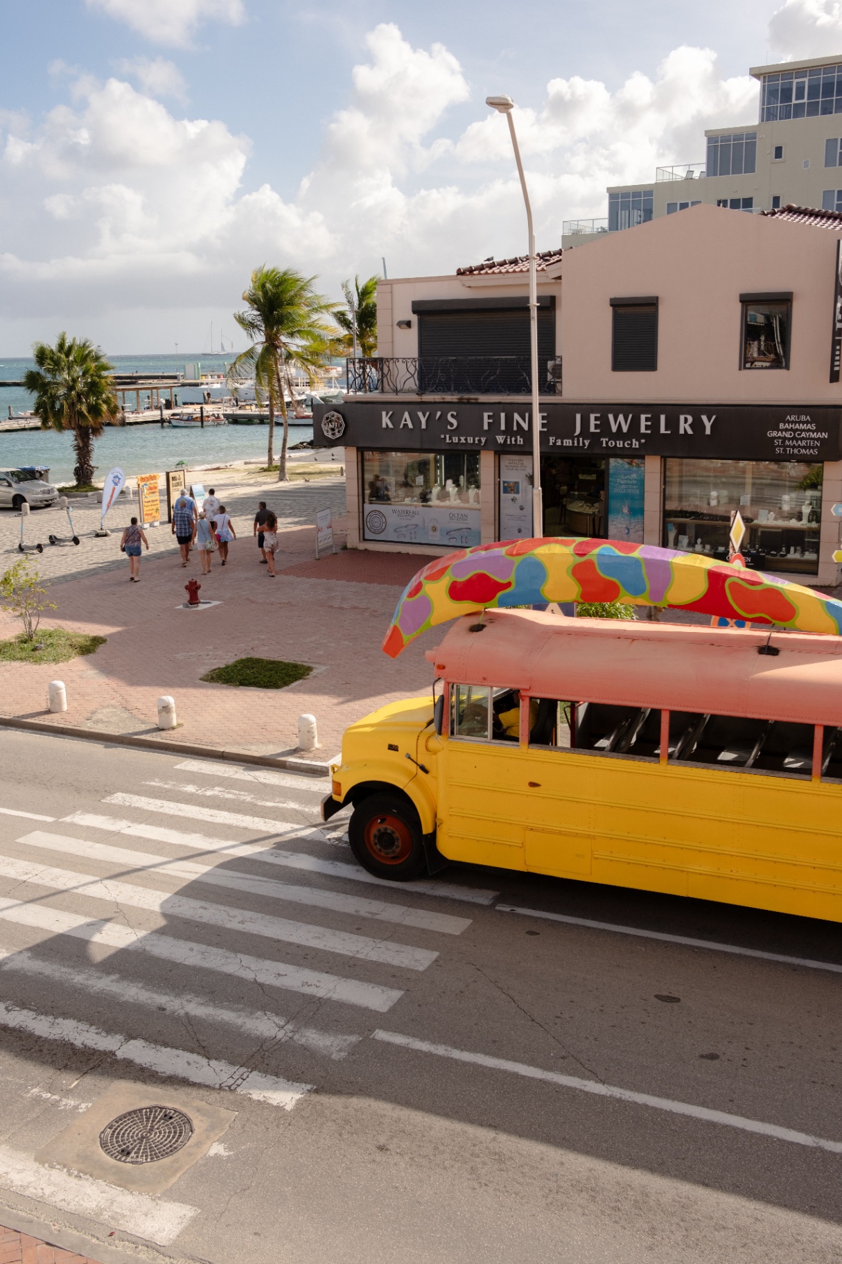 Arubus public bus in Oranjestad